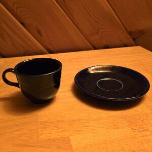 Fiestaware Teacup & Saucer in Cobalt Blue